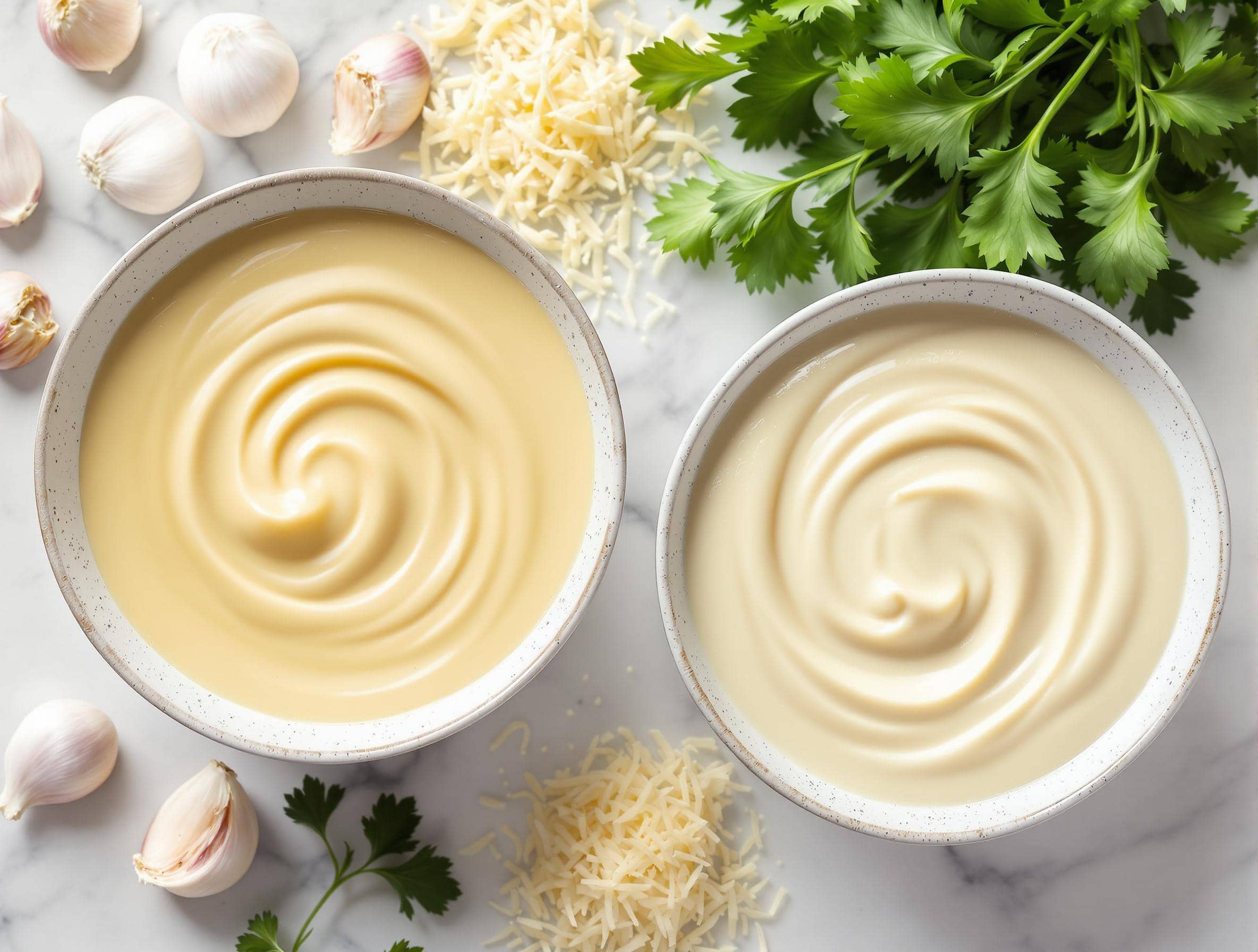Is garlic Parmesan sauce the same as Alfredo sauce?