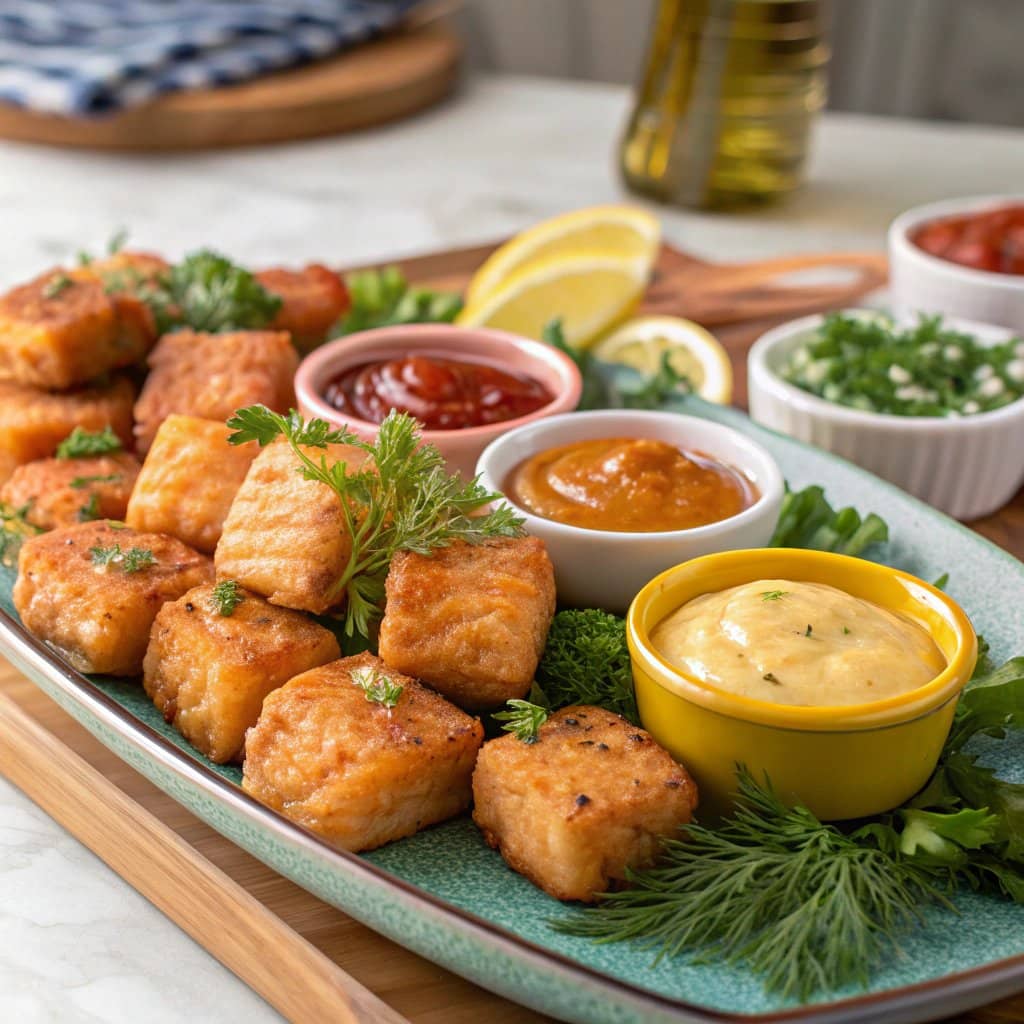 What are salmon bites made of