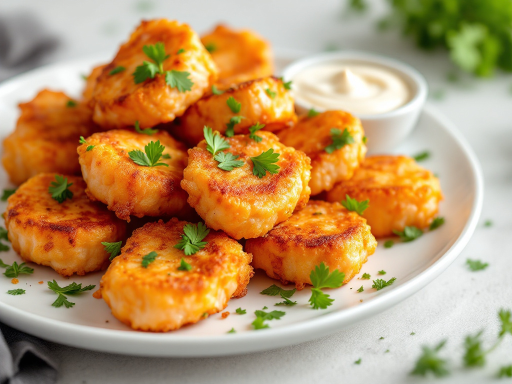 Salmon Bites on a Serving Plate
