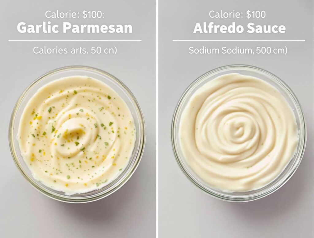 Is garlic parmesan sauce the same as Alfredo sauce?