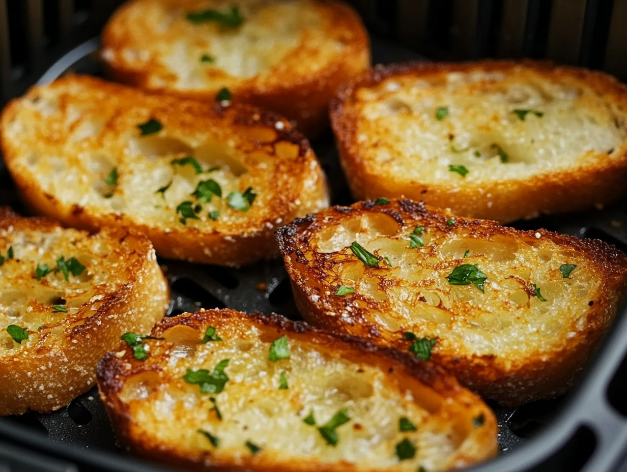 Garlic Bread Fresh from the Air Fryer