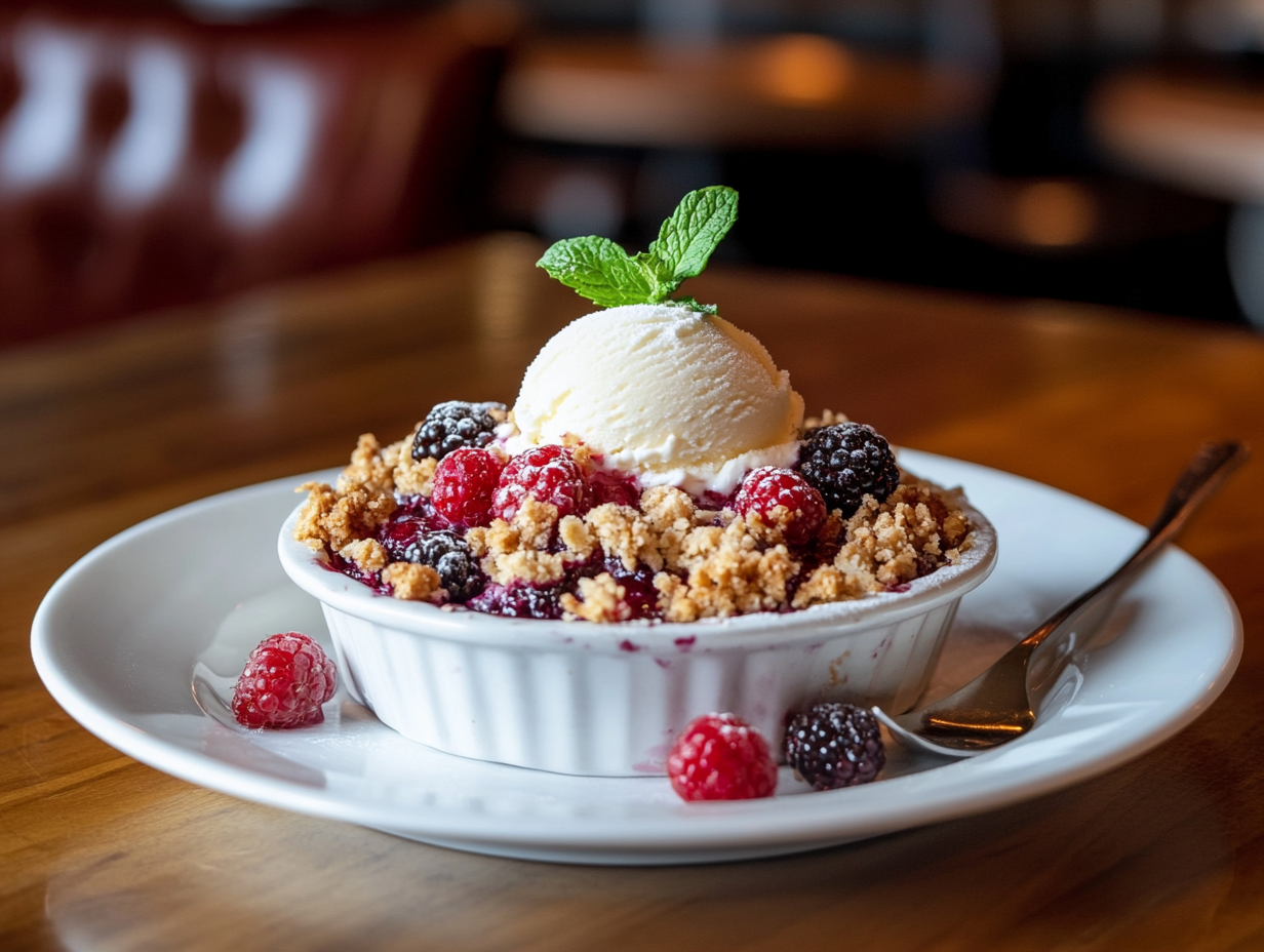 Triple Berry Crumble with Oats
