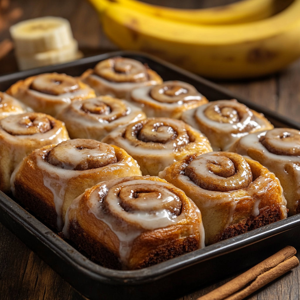 banana bread cinnamon rolls