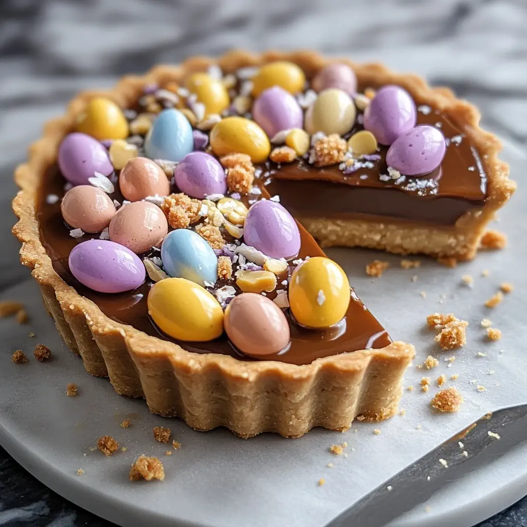 Salted Caramel Mini Eggs Tart