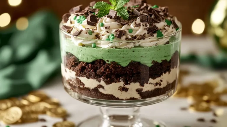St. Patrick's Day Brownie Trifle